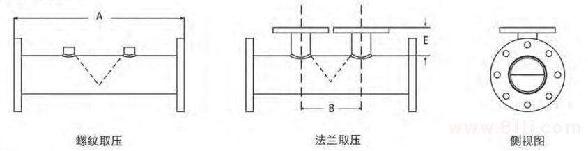 楔式流量計(jì)外形結(jié)構(gòu)圖